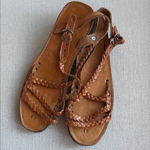 LEATHER Handmade Sandals Size 8